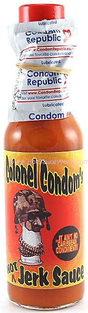 Colonel Condoms Hot Sauce w/ Condom, 5oz.