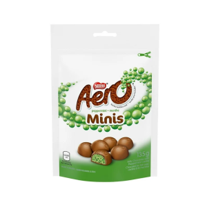 AERO Peppermint Milk Chocolate Minis 135 g – Canada (Case of 12)
