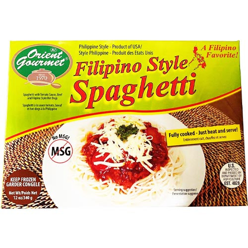 Orient Gourmet – Filipino Style Spaghetti – Fully Cooked – Just Heat and Serve – 12 OZ