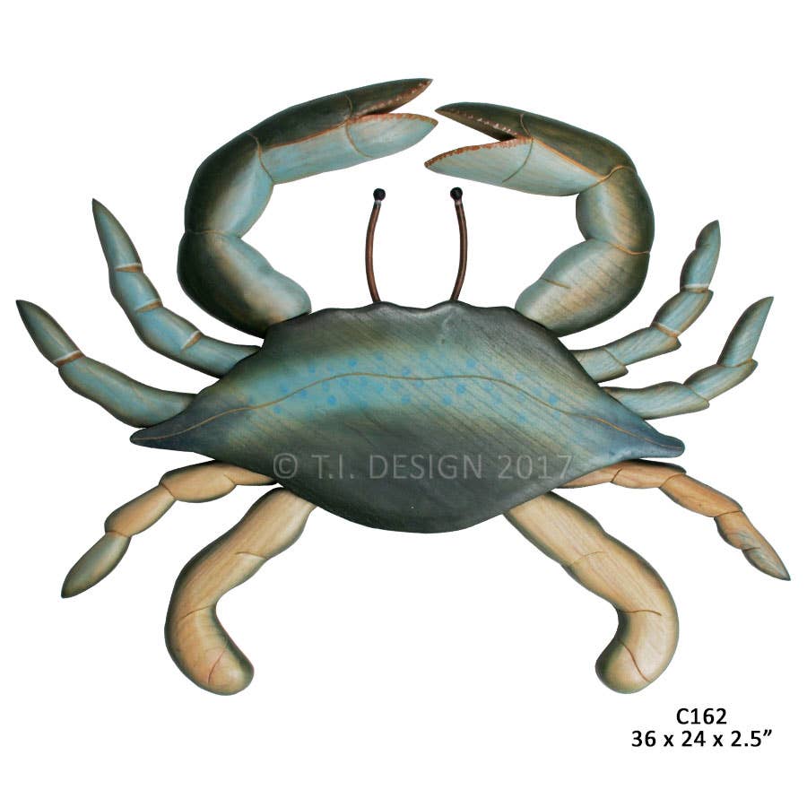 T.I. Design – Hand-Carved Blue Crab Large