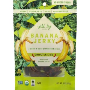 Wild Joy Goods Banana Jerky with Chipotle Lime 3 Oz – Pack Of 12