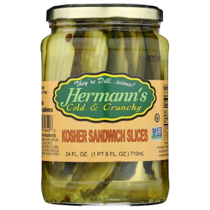 HERMANNS – PICKLE KOSHER SNDWCH SLICES 24 OZ – Pack of 12