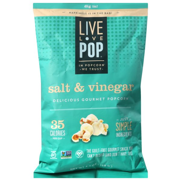 Live Love Pop Salt & Vinegar Popcorn – Tangy, Guilt-Free Snack