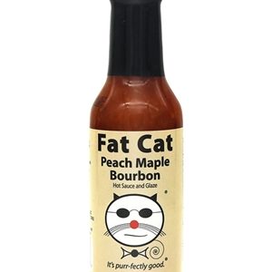 Fat Cat Peach Maple Bourbon Hot Sauce and Glaze, 5oz.