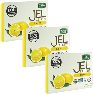 Bakol Vegan Lemon Flavor Jello, 3 oz (Pack of 3)