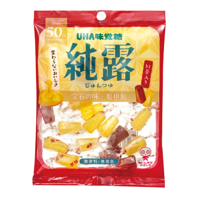 UHA Mikakuto, Juntsuyu, Golden Drops Hard Candy, Sugar & Tea, 120g