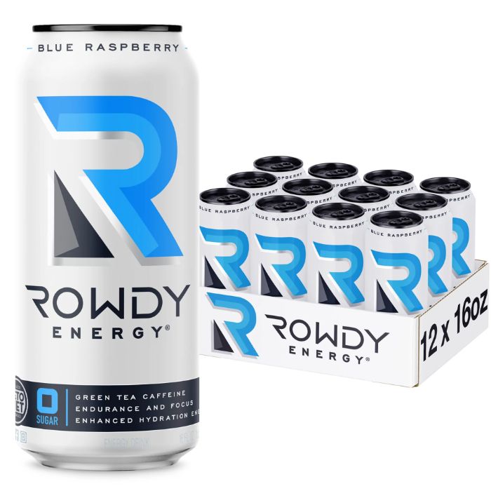 Rowdy Energy Drink Blue Raspberry 16 Fo – Pack Of 12