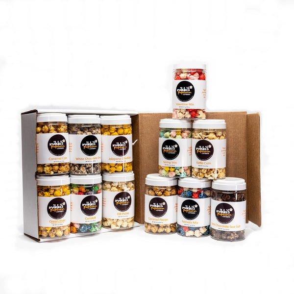 6 Pack Popcorn Jar Sampler Gift Box-FREE SHIP
