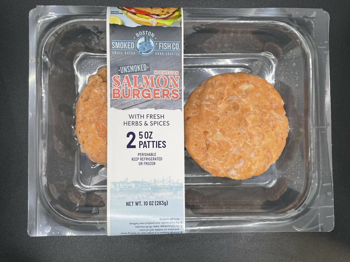Signature Salmon Burger Retail Pack (Norwegian Salmon) – 8 x 10 oz