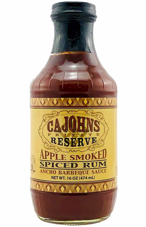 CaJohn’s Apple Smoked Spiced Rum Ancho Barbeque Sauce, 16oz.