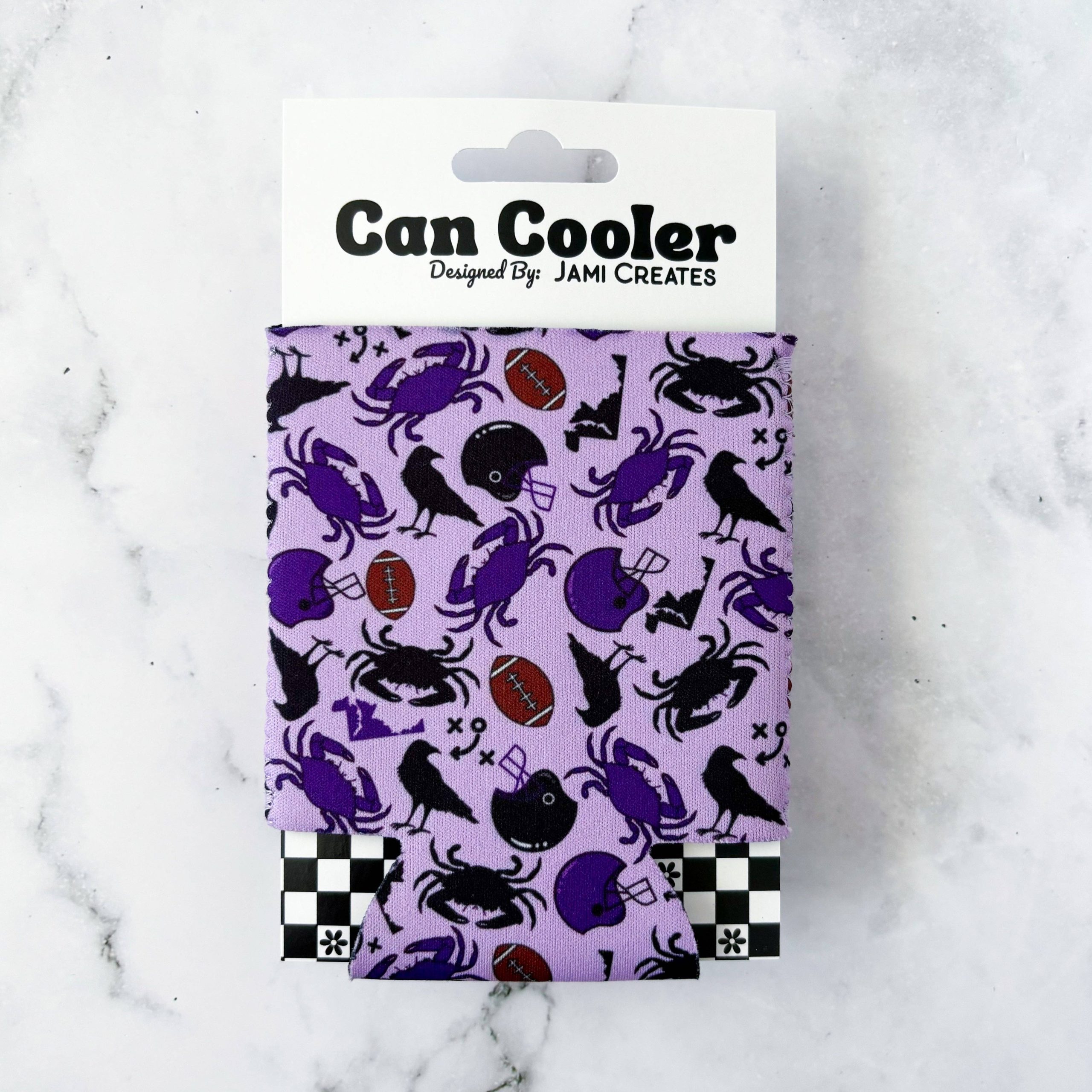 Jami Creates – Ravens Football Patterned Can Cooler Koozie