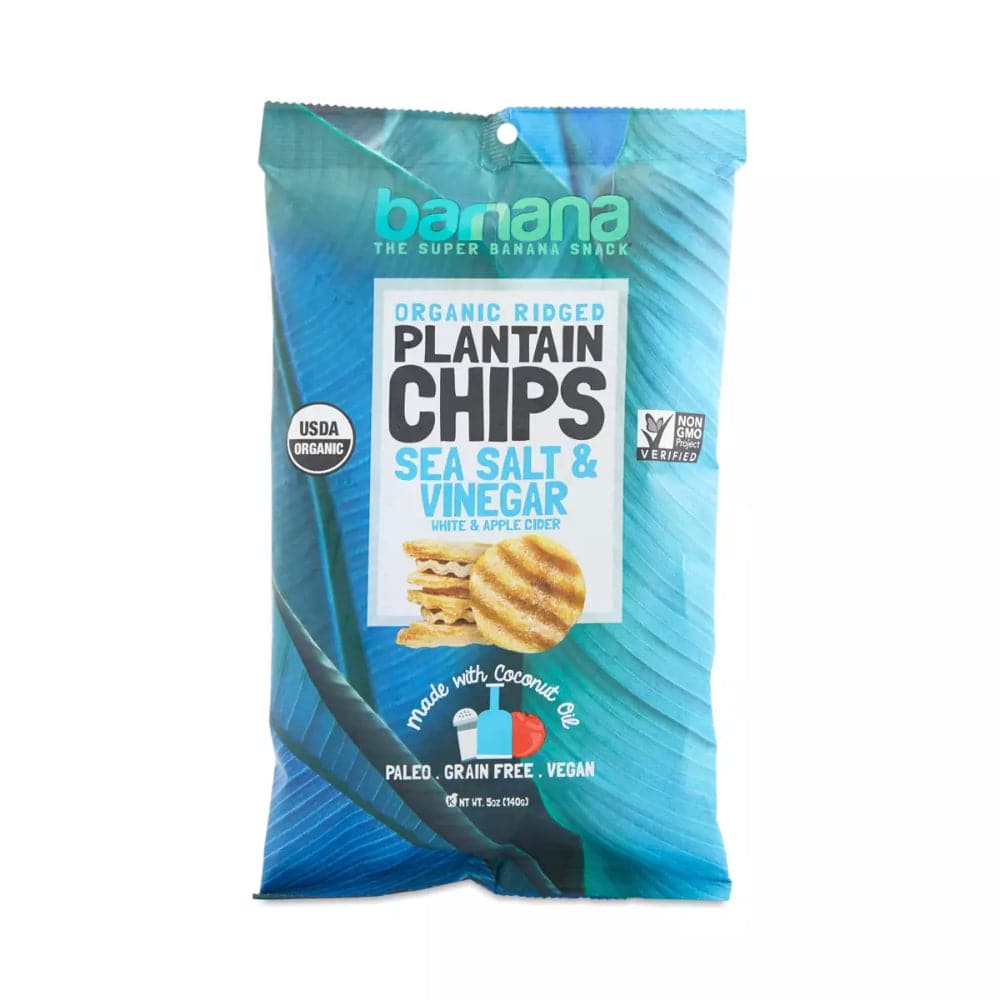 Barnana – Plantain Chips – Sea Salt and Vinegar, 5 Oz – Pack of 6