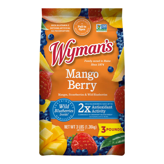 Wymans – Frozen Blueberry Strawberry Mango, 3lb | Pack of 6