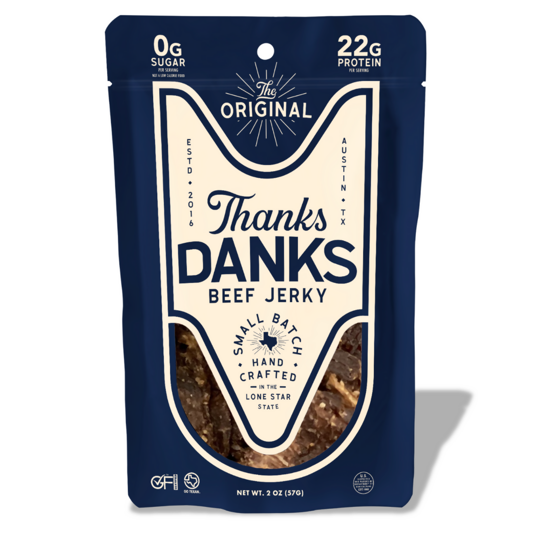 Thanks Danks Beef Jerky “The Original” Bag – 3 bags x 2 oz case