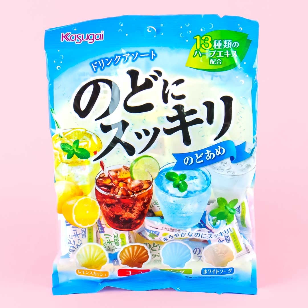 Kasugai Refreshing Seashell Throat Candy – Assorted Drinks