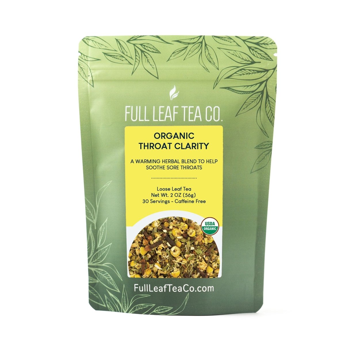 Organic Throat Clarity Retail Bags – Case of 6