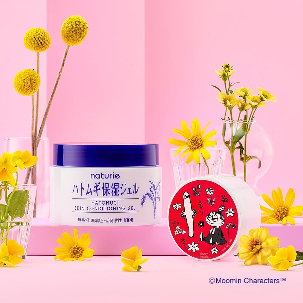 HanaJirushi naturie Hatomugi Moisturizing Gel Moomin Design 180g – Made in JAPAN – Tokyo Sakura Mall