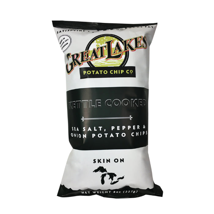 GREAT LAKES POTATO – CHIPS POTATO SALT PPR ONI 8 OZ – Pack of 12