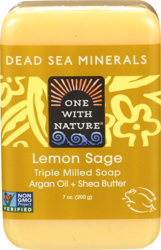 One With Nature – Soap Bar Lemon Sage, 7 Oz (Pack of 1)