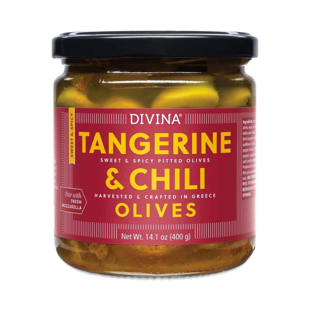Divina – Tangerine & Chili Marinated Olives, 14.1 Oz