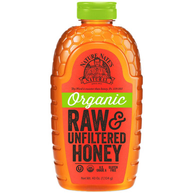 Nature Nate’s Organic Raw Unfiltered Honey, 40 oz.
