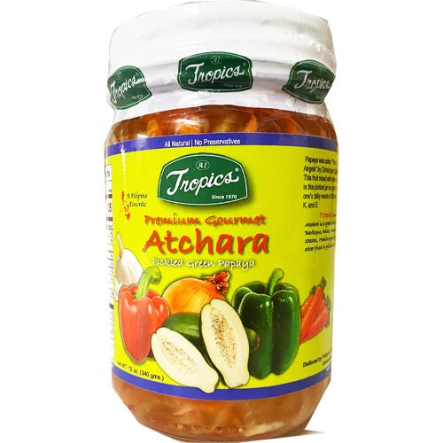 Tropics – Premium Gourmet Atchara – Pickled Green Papaya – 12 OZ