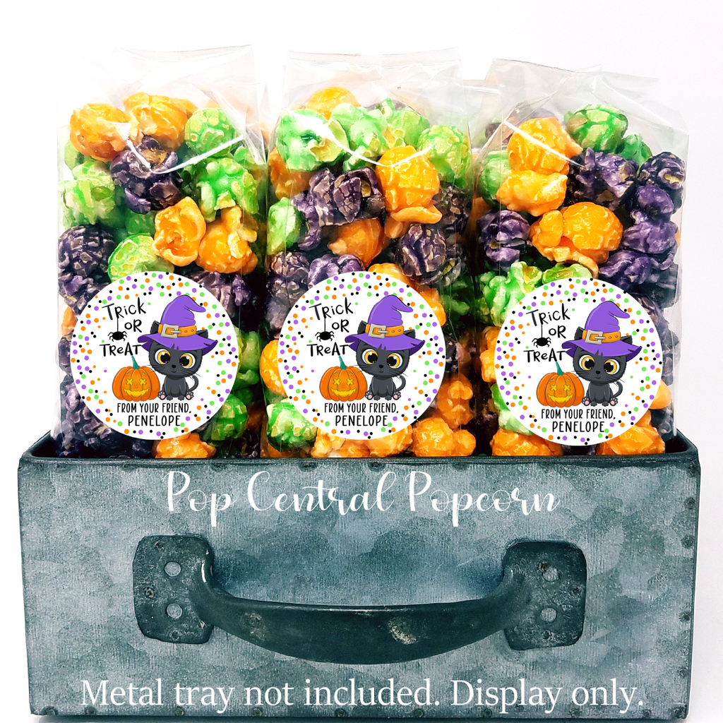 Halloween Popcorn Bags – Trick or Treat Cat and Pumpkin