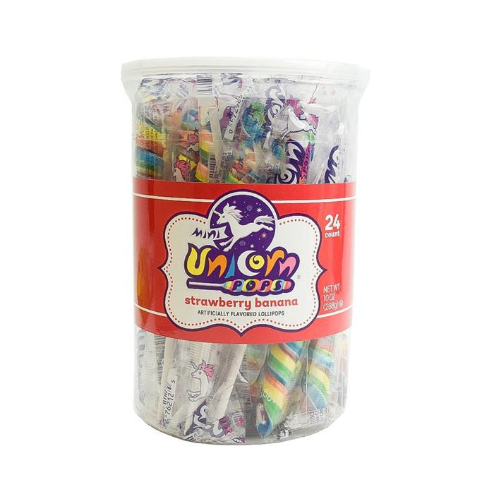 Rainbow Mini Unicorn Pops – 24 Count Tub