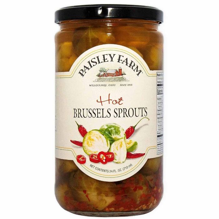 Paisley Farm – Brussels Sprouts Hot, 24 Oz | Pack of 6