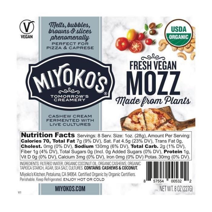 Miyoko’s Creamery – Organic Cashew Milk Mozzarella, 8oz