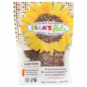 Ella’s Flats – All Seed Savory Crisps, 6oz | Multiple Flavors