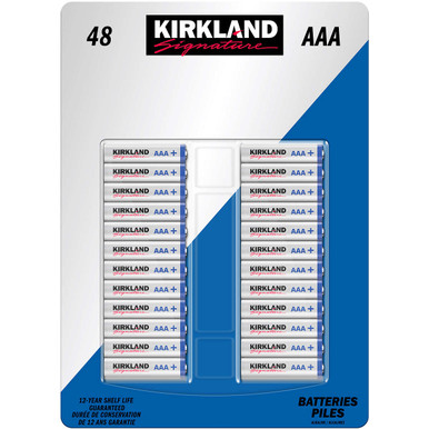Kirkland Signature AAA Alkaline Batteries, 48 Count