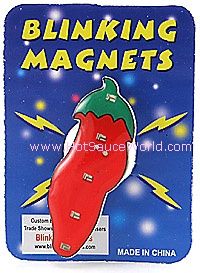 Blinking Chili Pepper Magnetic Badge/Earrings