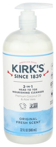 Kirk’s Castile Liquid 3-in-1 Cleanser 32 oz