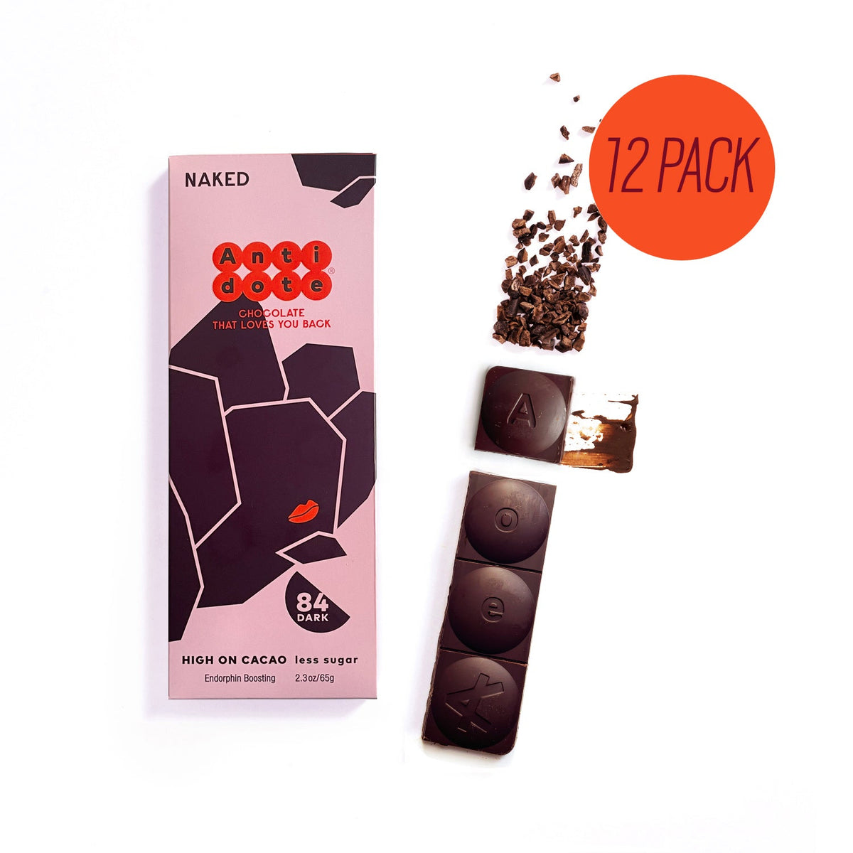 Antidote Chocolate NINA: NAKED – 12 Bars