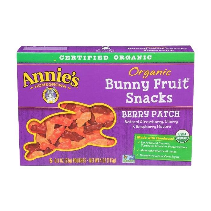 Annie’s Homegrown – Bunny Fruit Snacks – Berry Fruit, 5ct