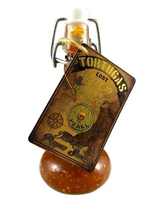 Tortugas Lost Gold Dark Rum Pepper Sauce, 1.35oz.