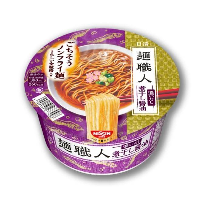 Nissin – Men Shokunin Thick Dashi Niboshi Soy Sauce with Whole Wheat Noodles