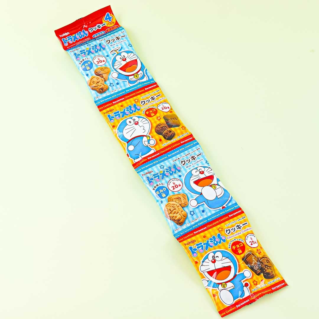 Doraemon Chocolate & Milk Character Cookies Set – 4 pcs