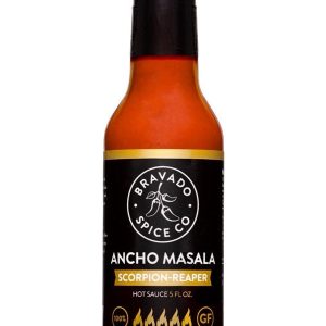 Hot Sauce Bravado Ancho Masala Scorpio Reaper 5 oz Heat 9