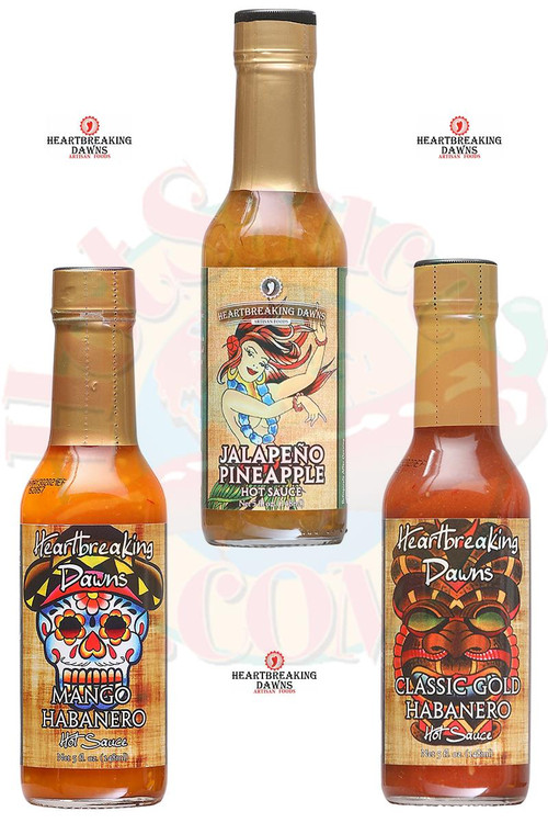 Heartbreaking Dawns Milder Hot Sauce 3 Pack, 3/5oz.