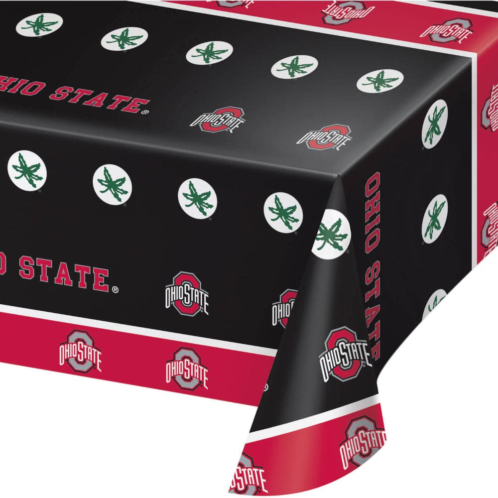 Creative Converting – Ohio State University Plastic Table Cover, 1 Eac