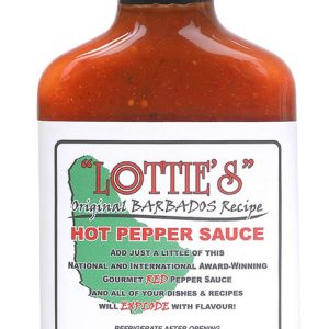 Lottie’s Original Barbados Red Hot Pepper Sauce, 6.75oz.