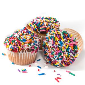 Colorful Sprinkles Birthday Cupcakes, Kosher, 6 Count