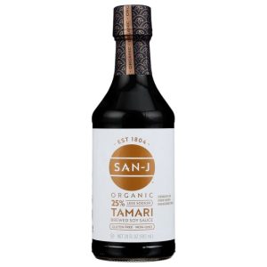San J – Tamari Lite Organic Low Sodium 20 Oz – (Pack of 6)