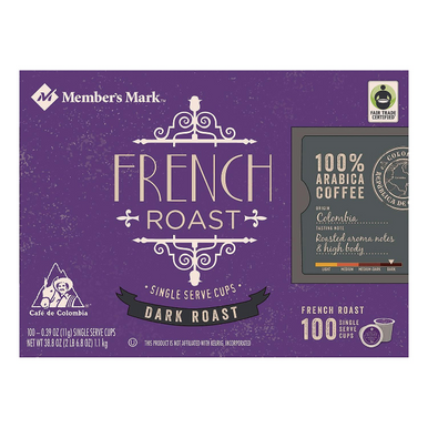 Member’s Mark French Roast Coffee Single Serve K-Cup Coffee Pods, 100 ct.