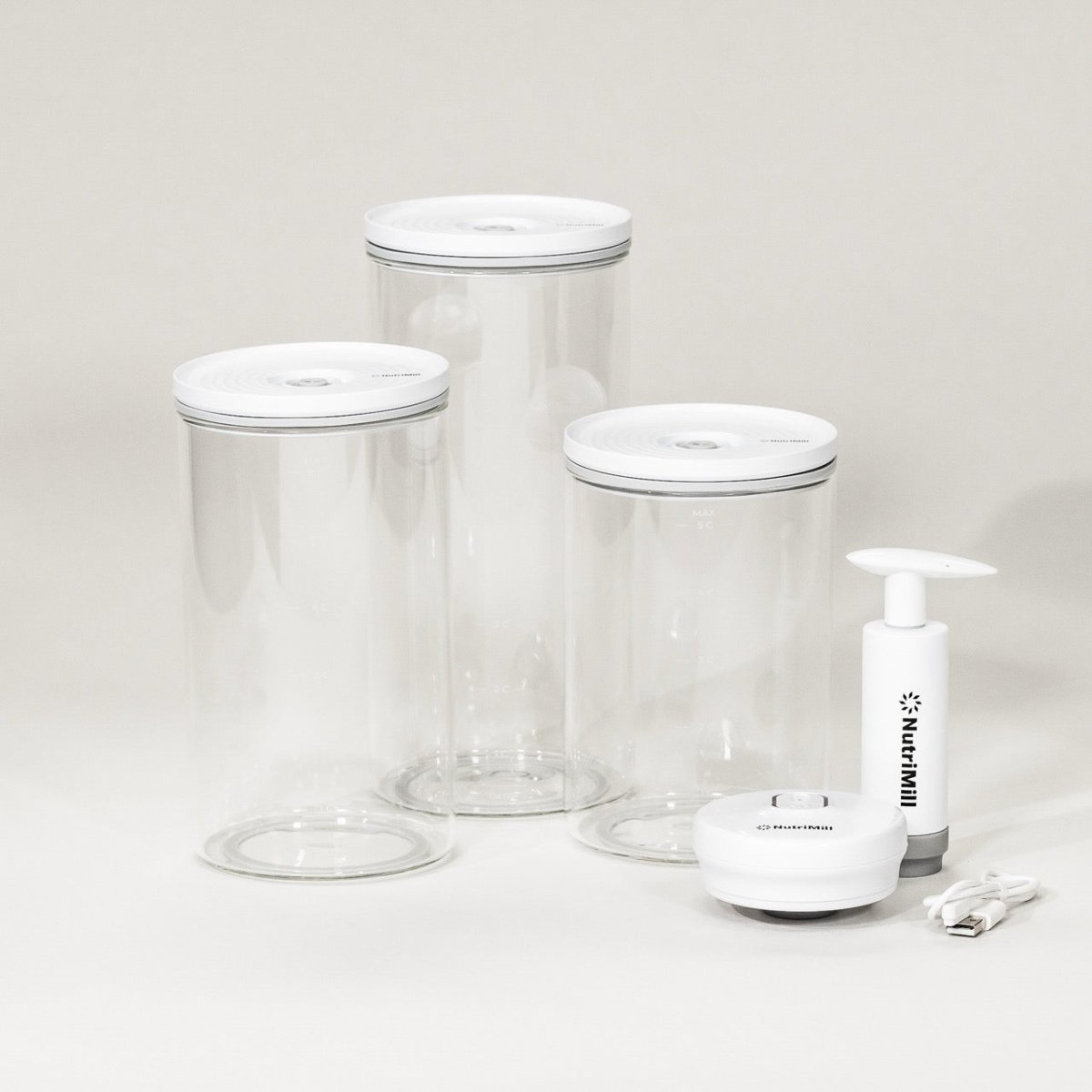 Glass Vacuum Seal Containers – Set of 3