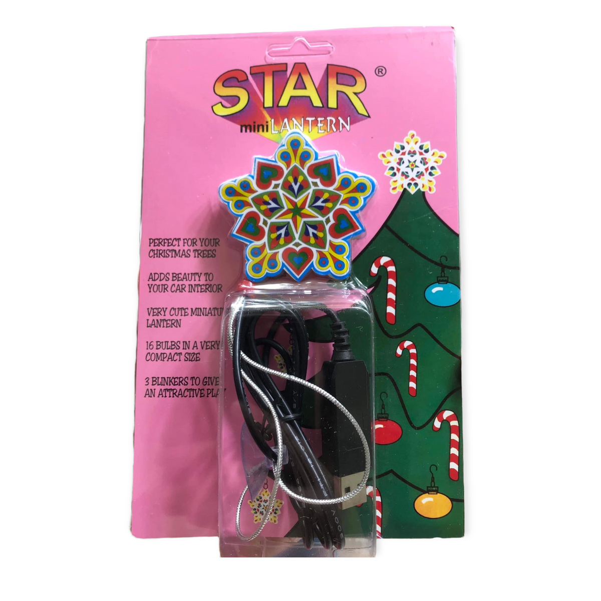 Philippine Star Mini Car Lantern – Mini Parol – USB PLUG 200 G