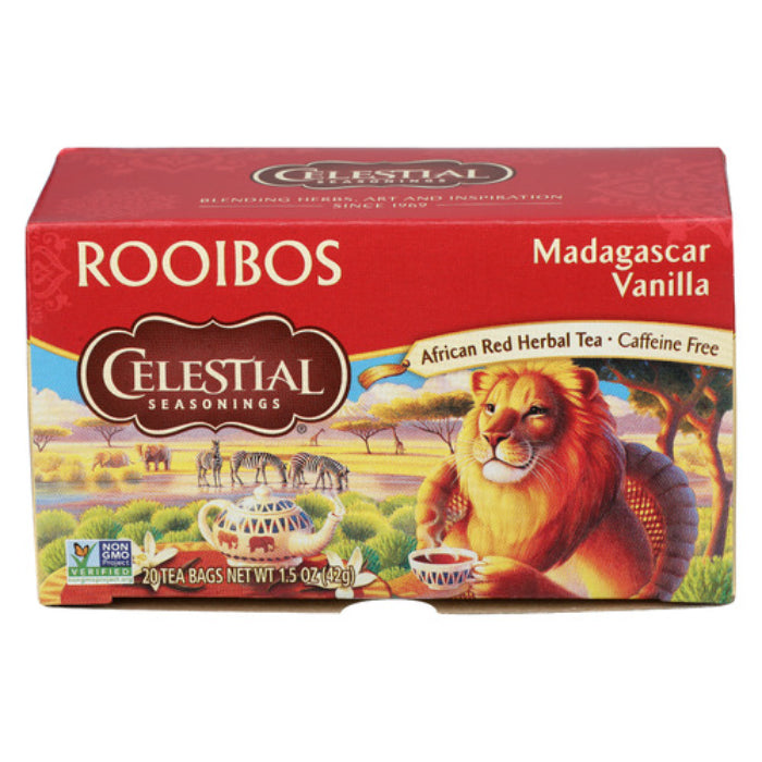 Celestial Seasonings – Red Herbal Tea Madagascar Vanilla Rooibos, 20 B