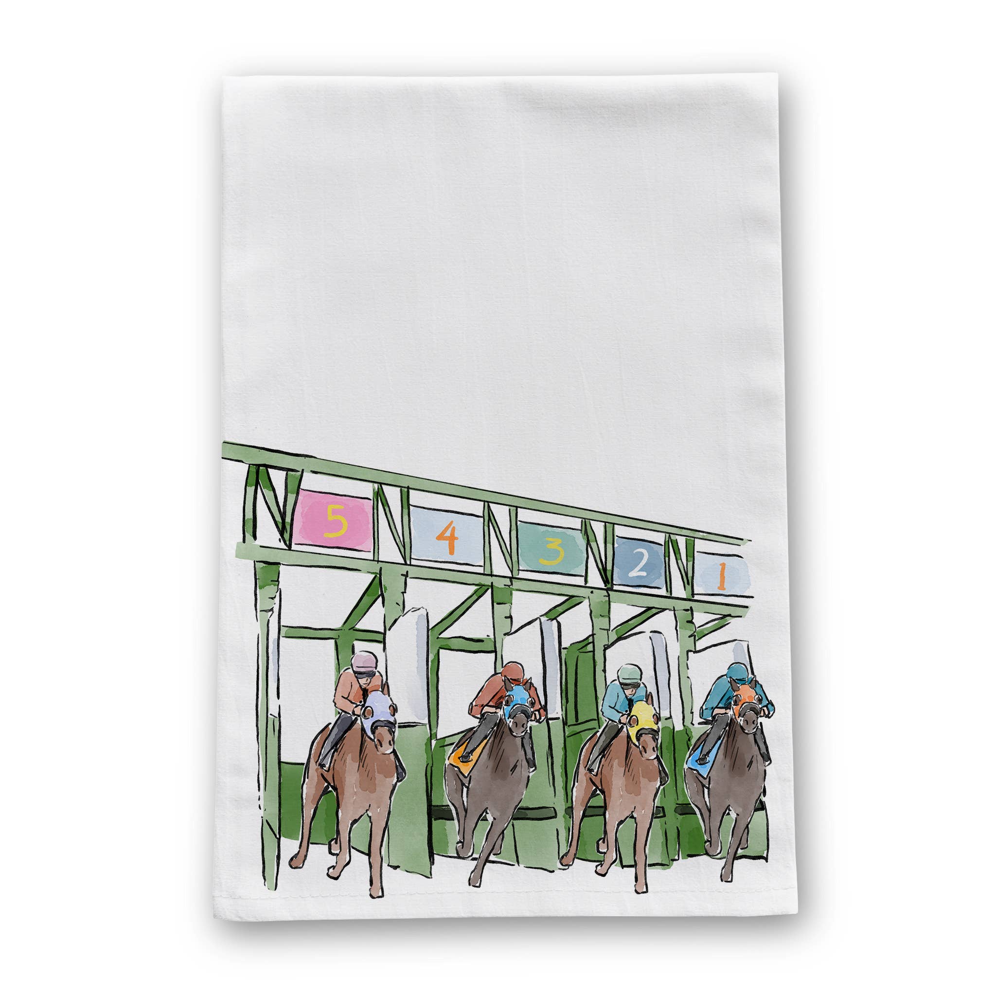 Barrel Down South – Out of the Gate Horse Racing Tea Towel